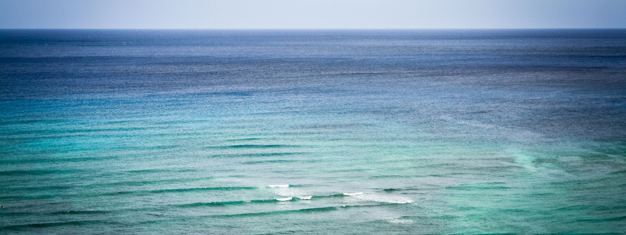 green and blue oceanscape