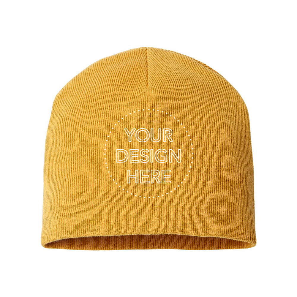 Customizable Atlantis Headwear Organic Cotton Yala Beanie in yellow