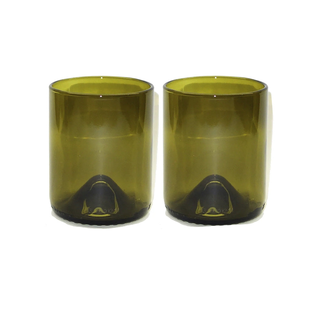 Refresh 12 0z wine bottle glasses in Amber.