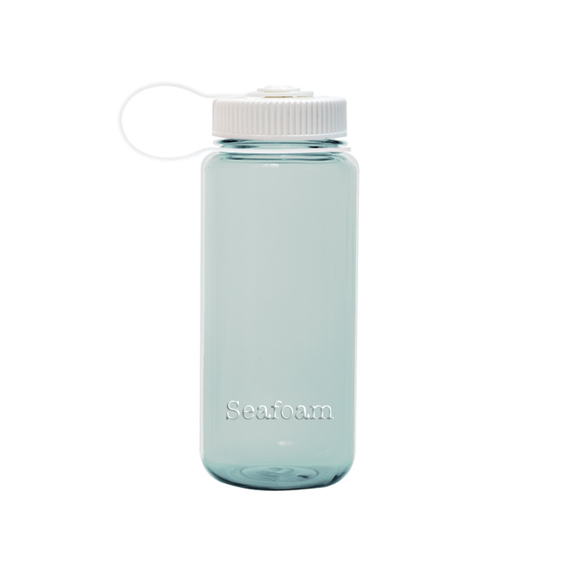 Customizable 16 ounce wide-mouth Nalgene Sustain bottle in Seafoam.