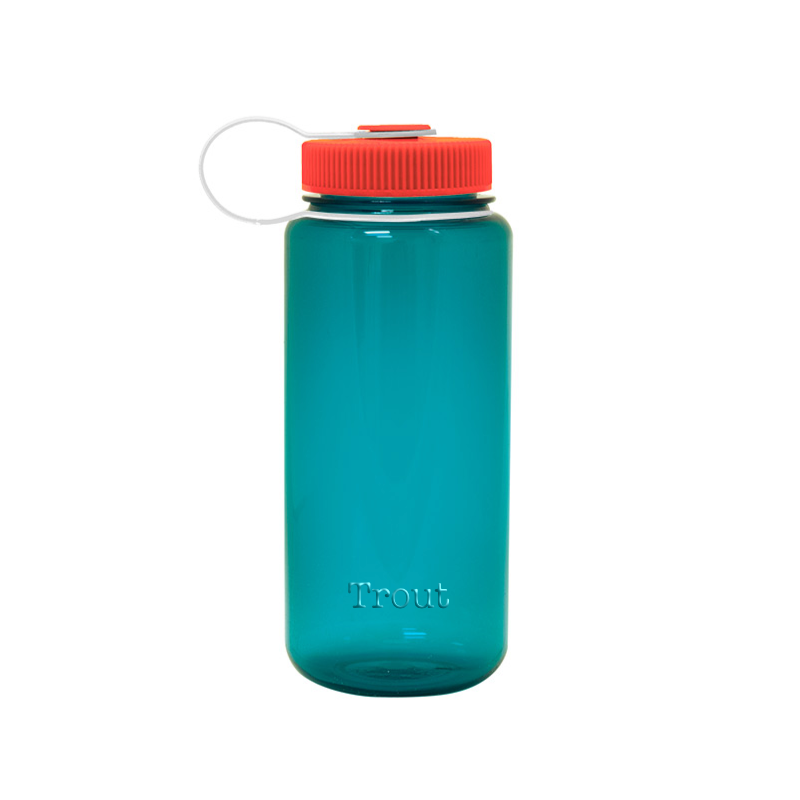Customizable 16 ounce wide-mouth Nalgene Sustain bottle in Trout.