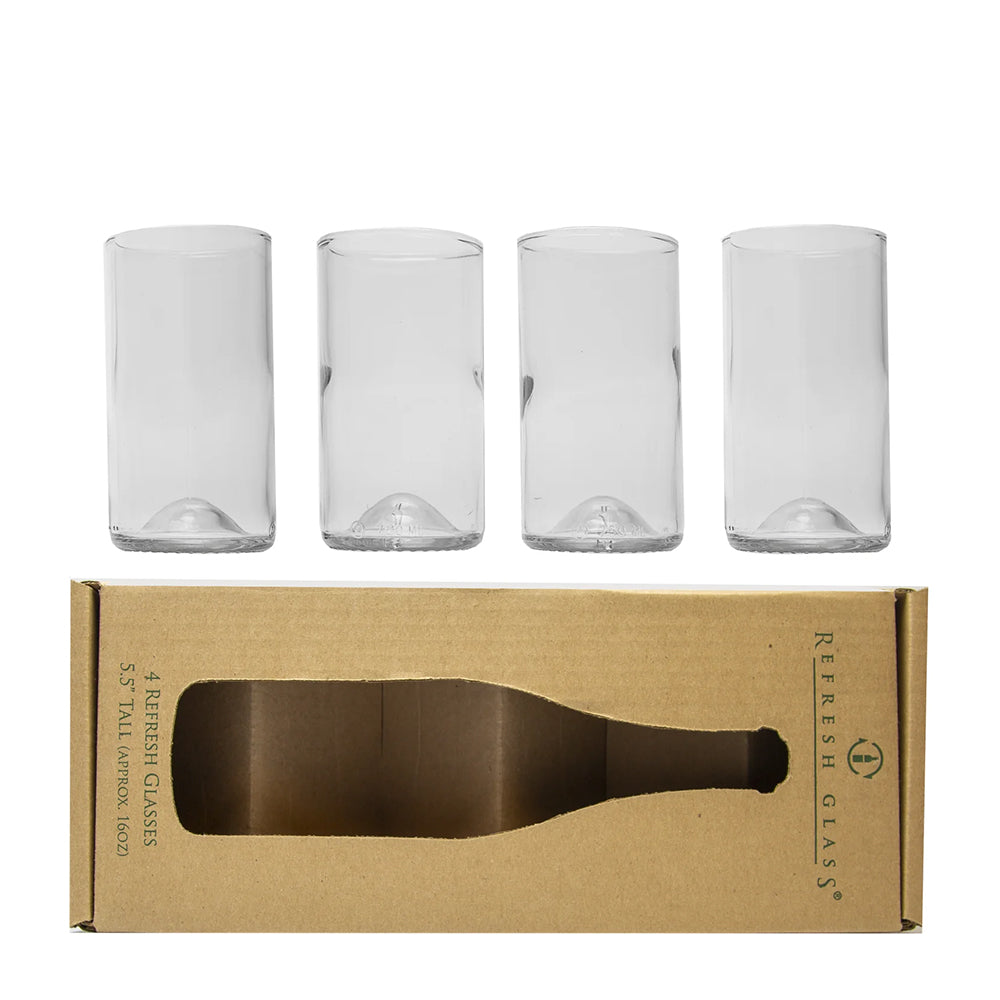 Customizable Recycled Refresh Glass 16 oz clear