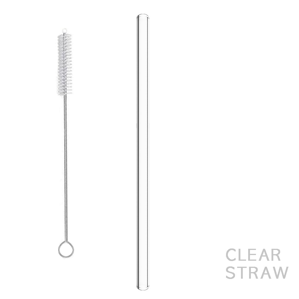 Reusable Glass Straw Kit in glass.