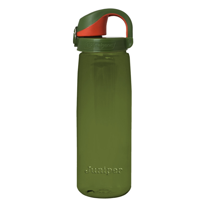 Customizable 24 ounce Nalgene Sustain On-the-Fly bottle in Olive.