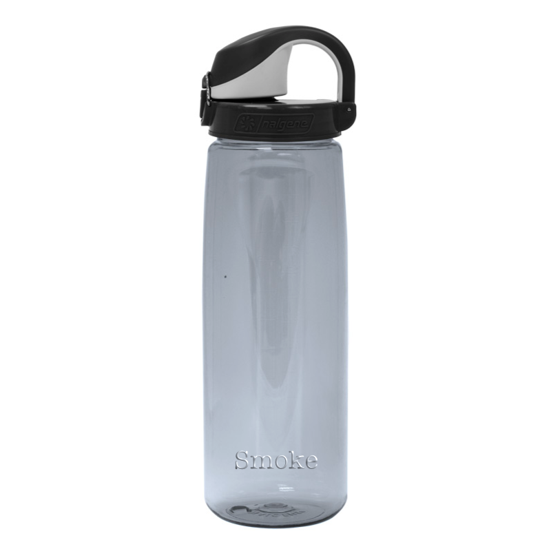 Customizable 24 ounce Nalgene Sustain On-the-Fly bottle in Smoke.