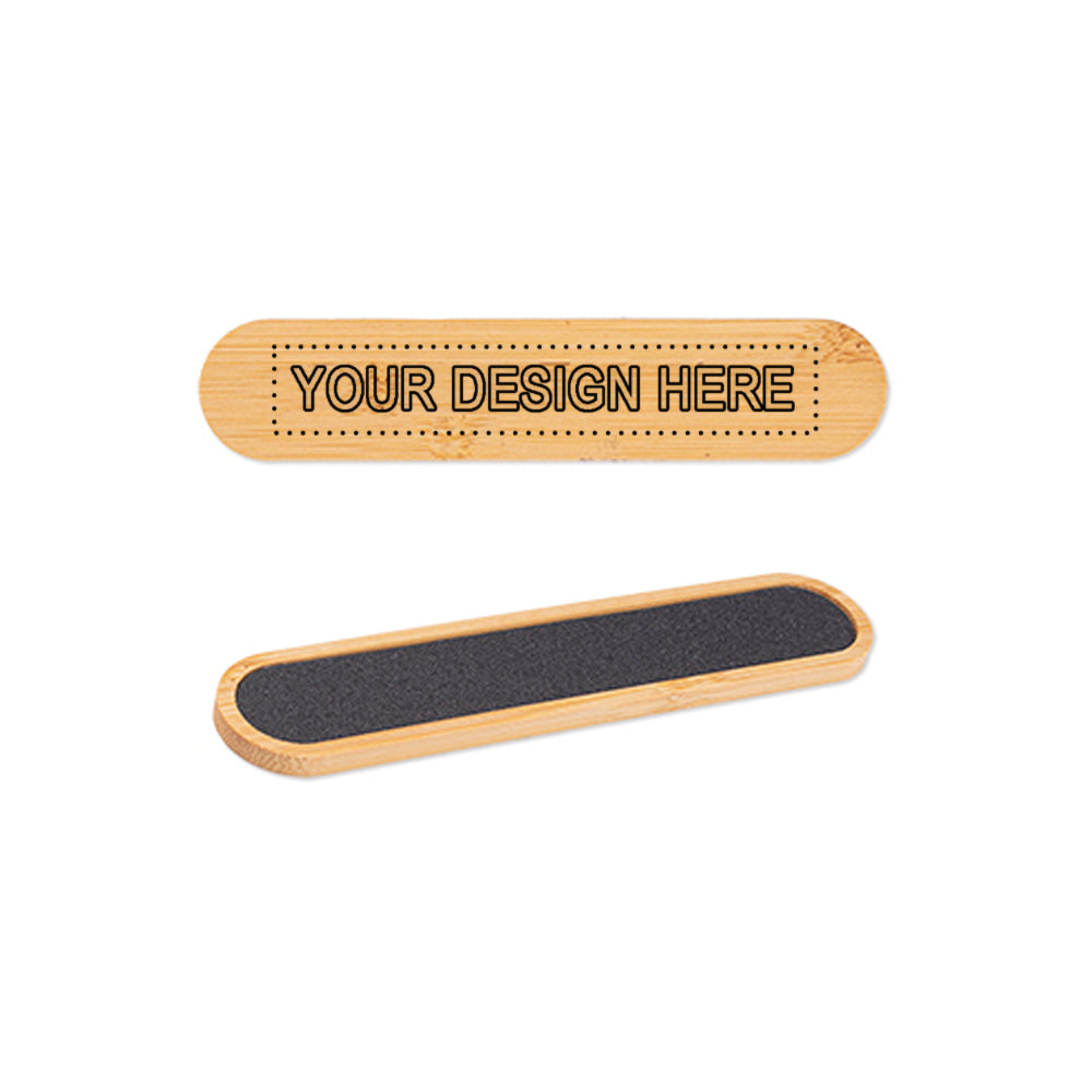 Custom branded bamboo Nail File.