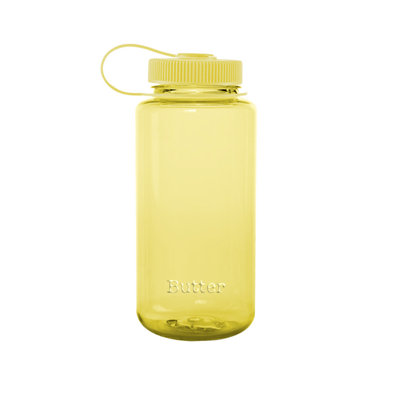 Customizable 32 ounce wide-mouth Nalgene Sustain bottle in butter.