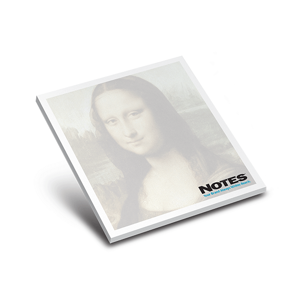 Customizable 3x3 50-Sheet Sticky Notepad - 100% Recycled Paper