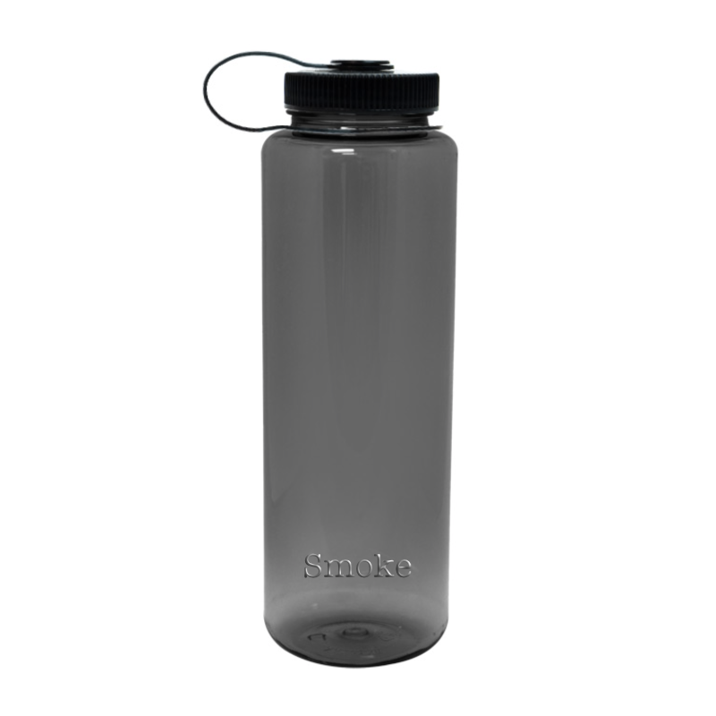 Customizable 48 ounce wide-mouth Nalgene Sustain bottle in Smoke