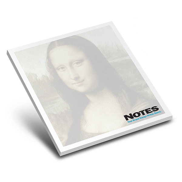 Customizable 4x4 50-Sheet Sticky Notepad - 100% Recycled Paper