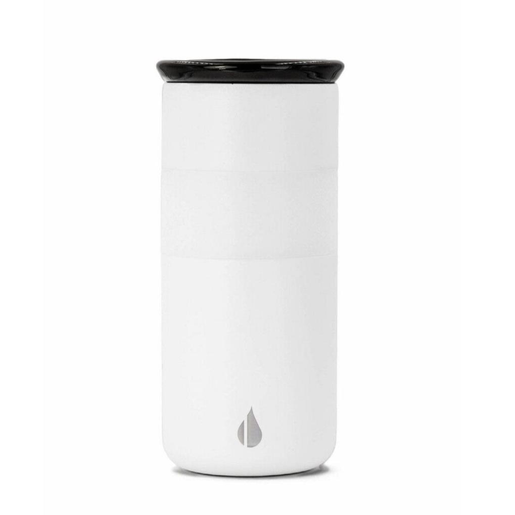 Elemental® 16 oz Artisan Stainless Steel Tumbler with Ceramic Lid in white