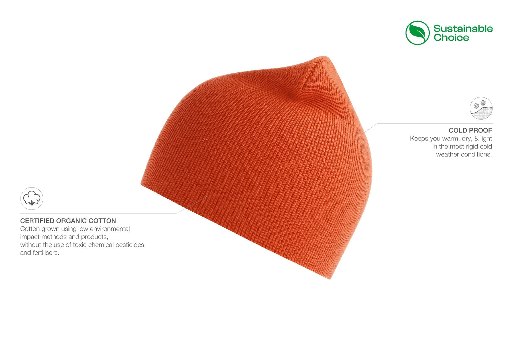 Customizable Atlantis Headwear Organic Cotton Yala Beanie