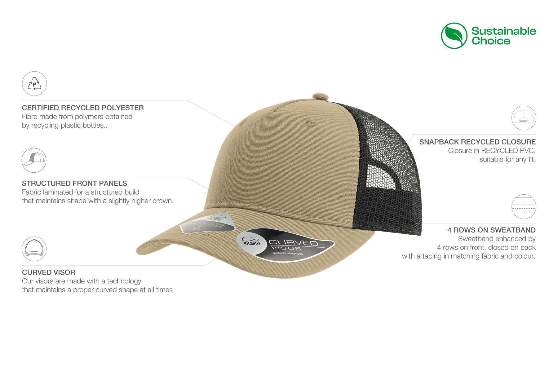 Customizable Atlantis Headwear Zion Trucker Cap