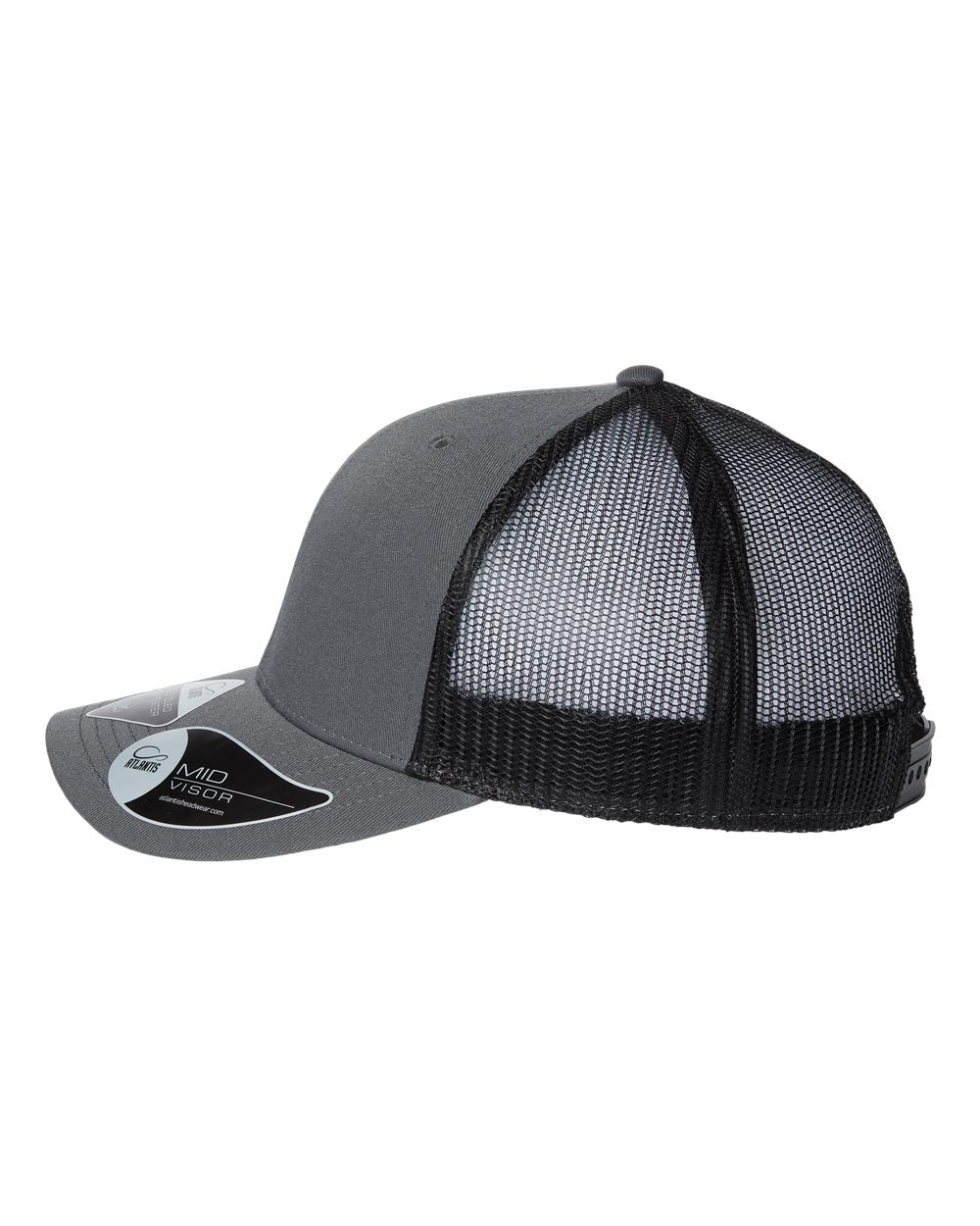 Customizable Atlantis Headwear Bryce Trucker Cap in gray