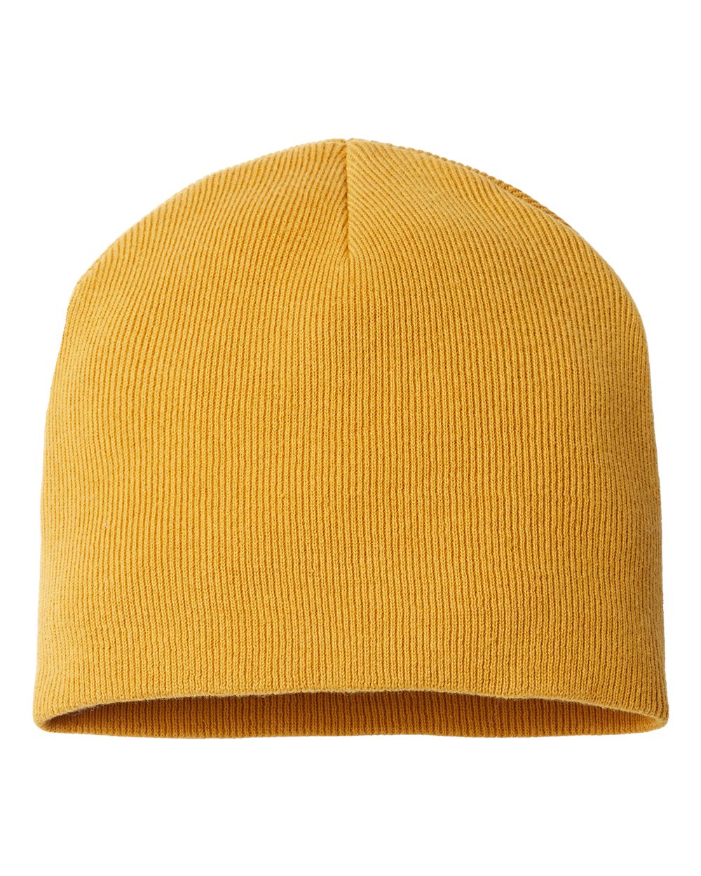 Customizable Atlantis Headwear Organic Cotton Yala Beanie in mustard yellow