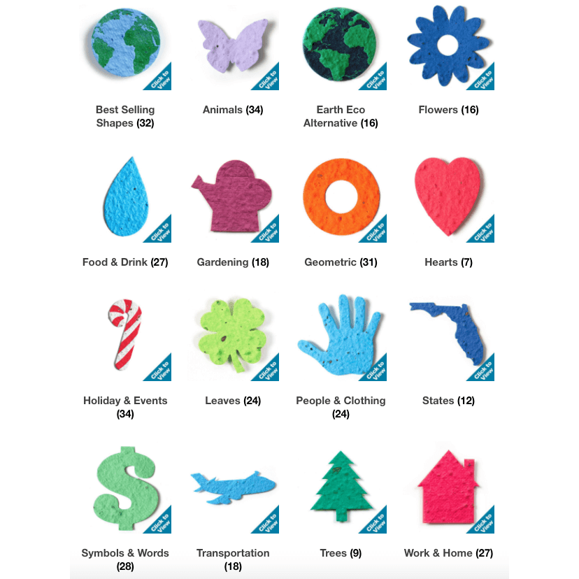 Customizable Bookmark with Seeded Paper Shape - Made in the USA