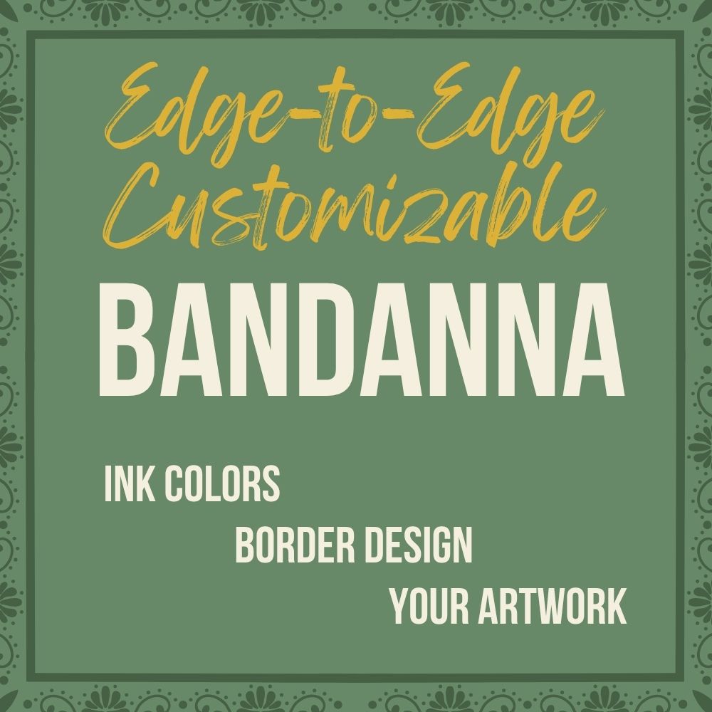 Cotton Bandanna - Edge to Edge Print - Made in USA
