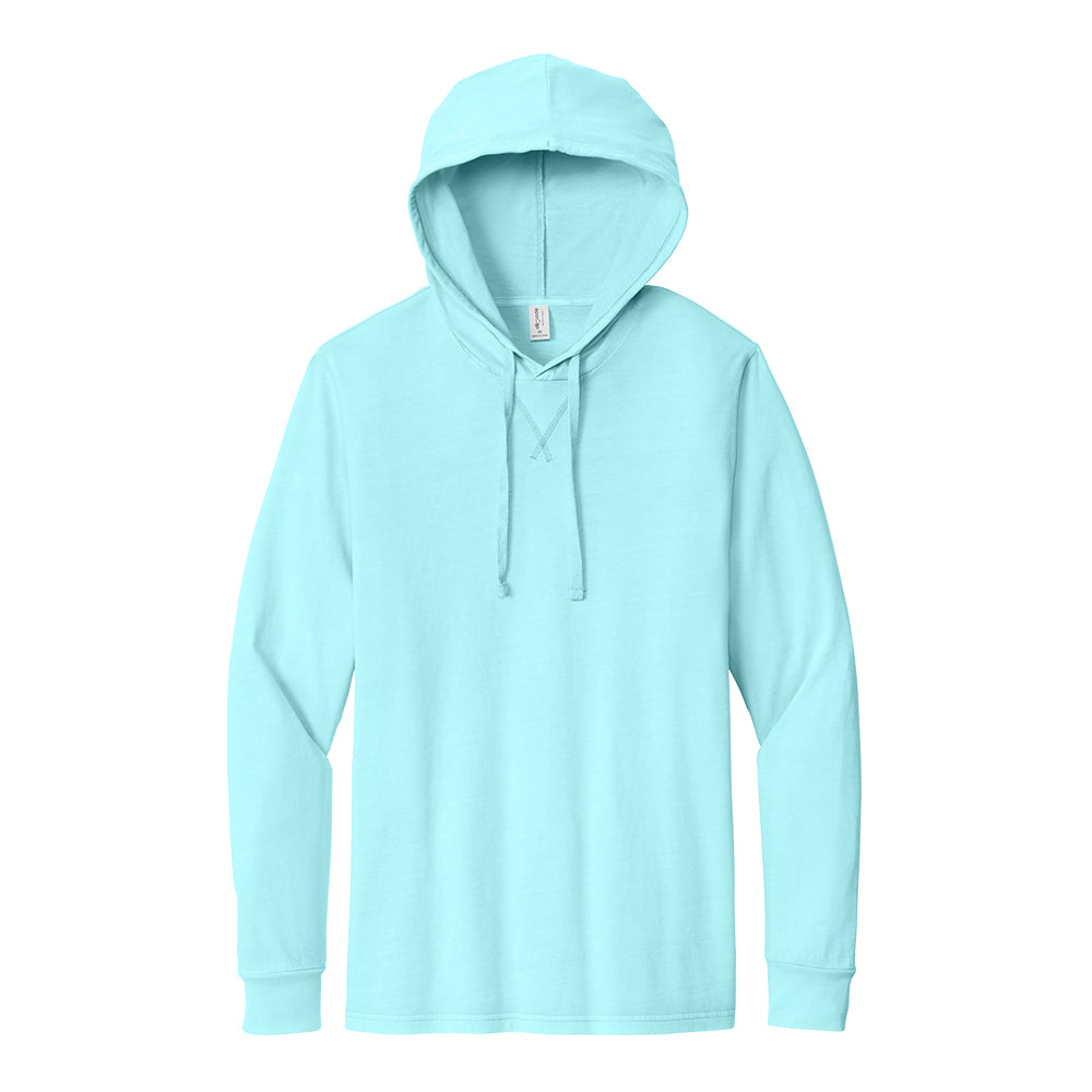 Allmade® Unisex Mineral Dye Organic Cotton Hoodie in blue.