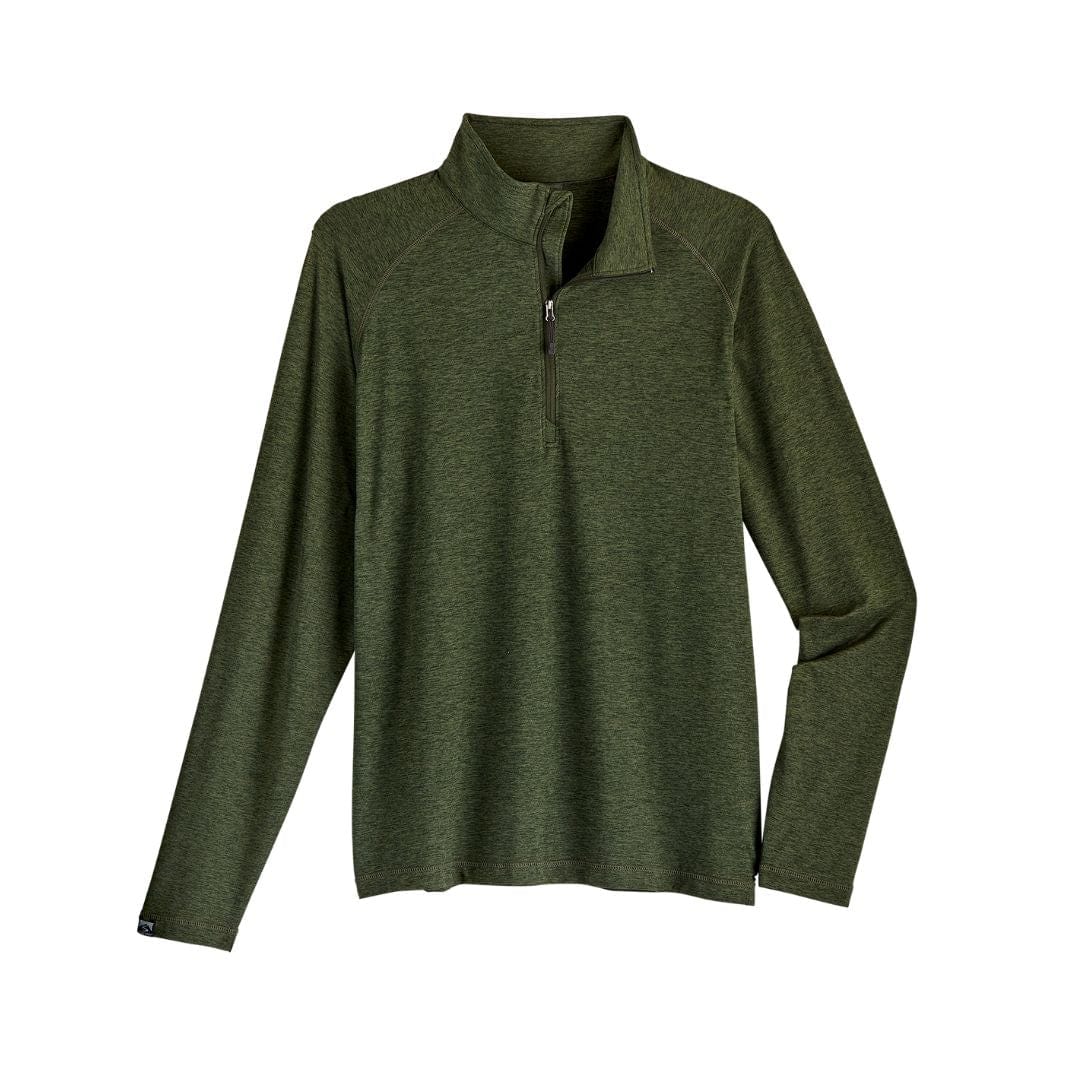 Storm Creek® Men's Recycled Pacesetter Quarter Zip in green Creek® Men's Recycled Pacesetter