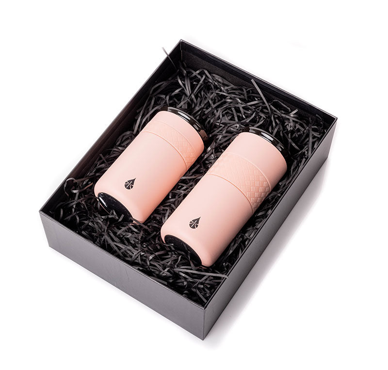 Customizable Elemental® Elemental® Artisan Stainless Steel Tumbler Gift Set in rose