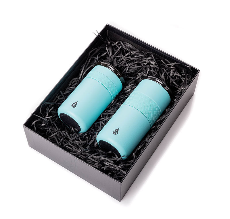 Customizable Elemental® Elemental® Artisan Stainless Steel Tumbler Gift Set in robin's egg