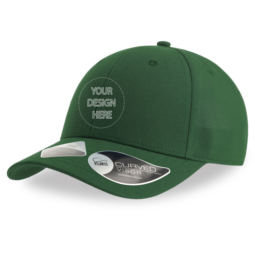 Customizable Atlantis Headwear Structured Joshua Hat in green. bottle