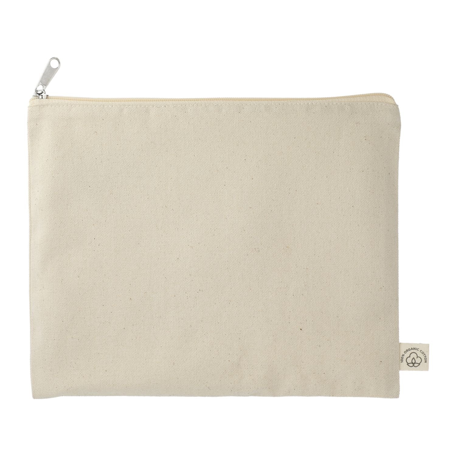 Customizable Organic Cotton Flat Travel Pouch