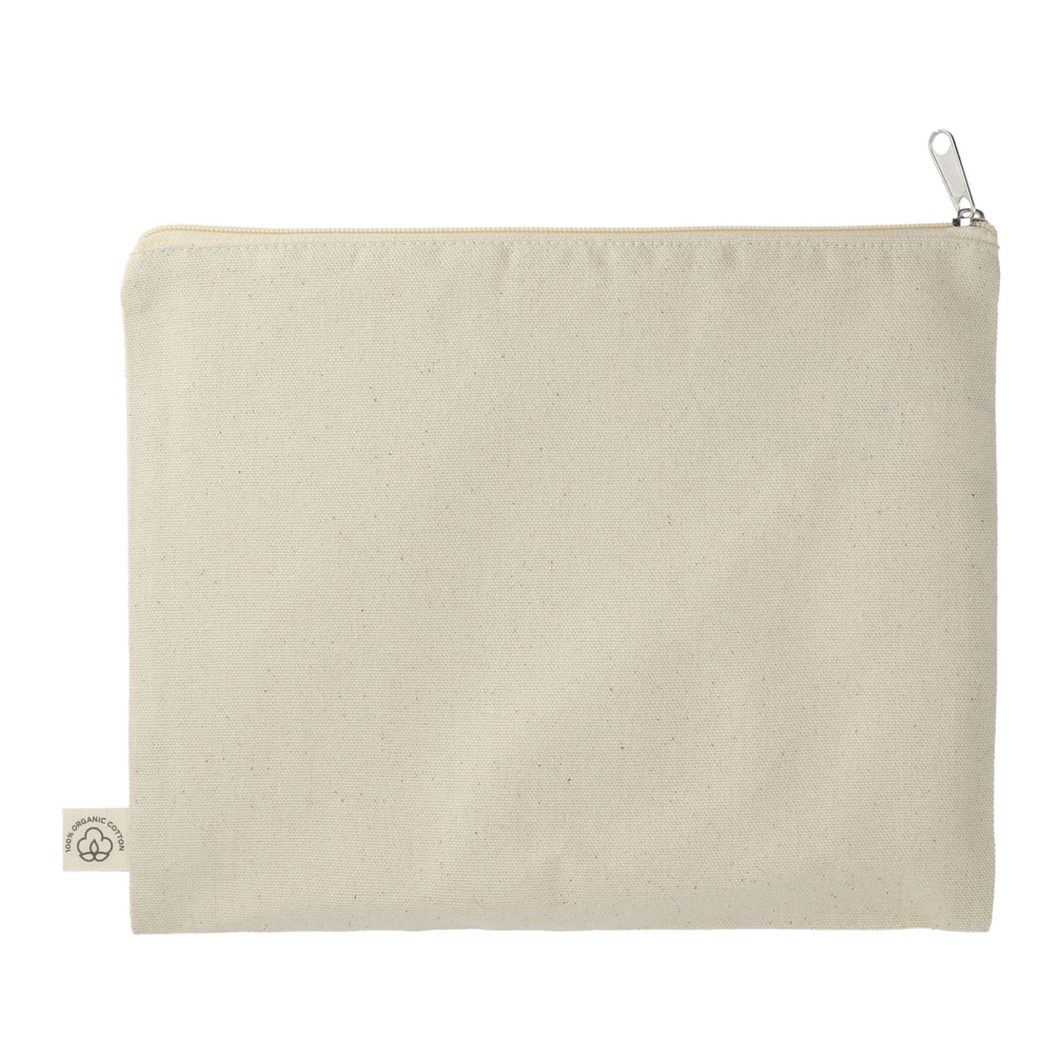 Customizable Organic Cotton Flat Travel Pouch