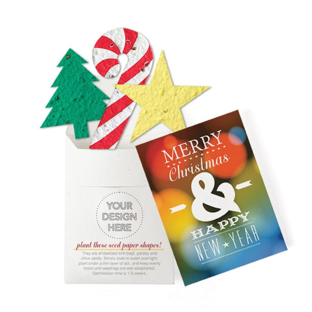 Pocket Garden Seed Paper - Holiday Celebrations, merry Christmas.