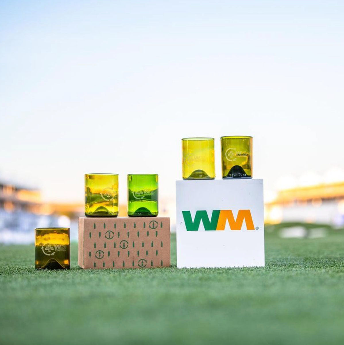 Customizable Recycled Refresh Glass 12 oz Drinking Glass - 2 Pack