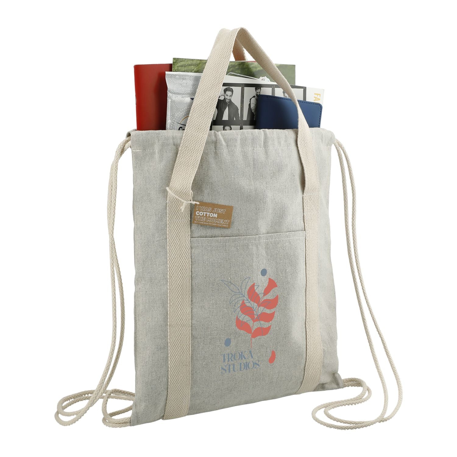 Customizable Repose 5oz. Recycled Cotton Drawstring Bag