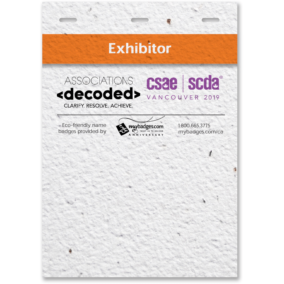 Customizable Seeded Paper Name Badge - Made in the USA