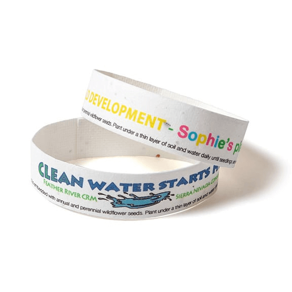 Customizable Seeded Paper Wristband - Made in the USA
