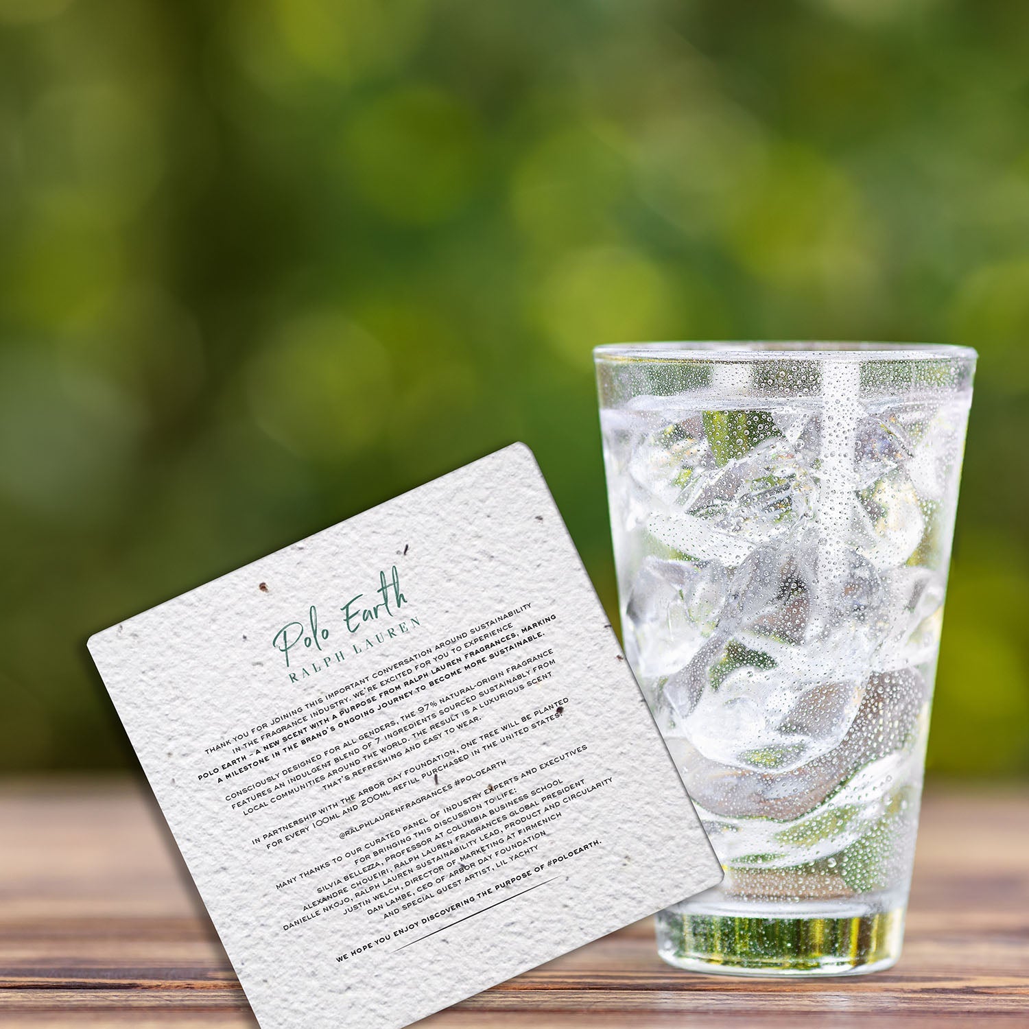 Customizable Square Seeded Paper Coaster - Made in the USA