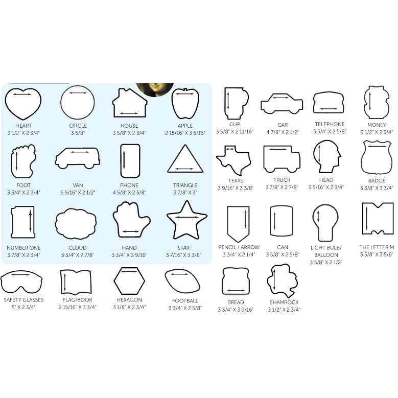 Customizable Sticky Notes - Stock Shapes - Under 4x4 Inches