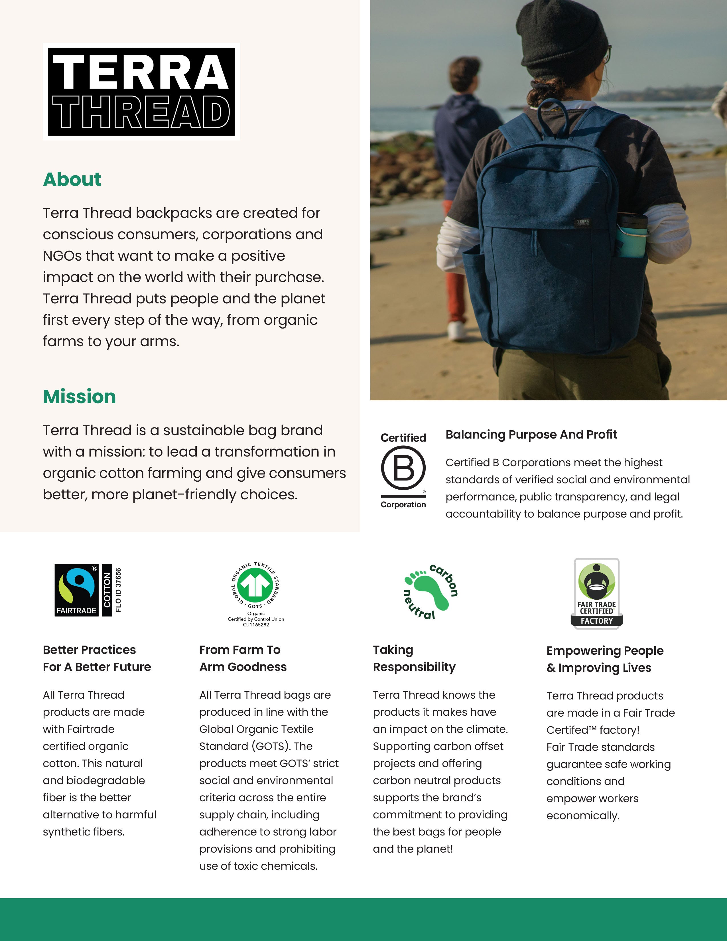 Customizable Terra Thread Fairtrade Executive Work Tote