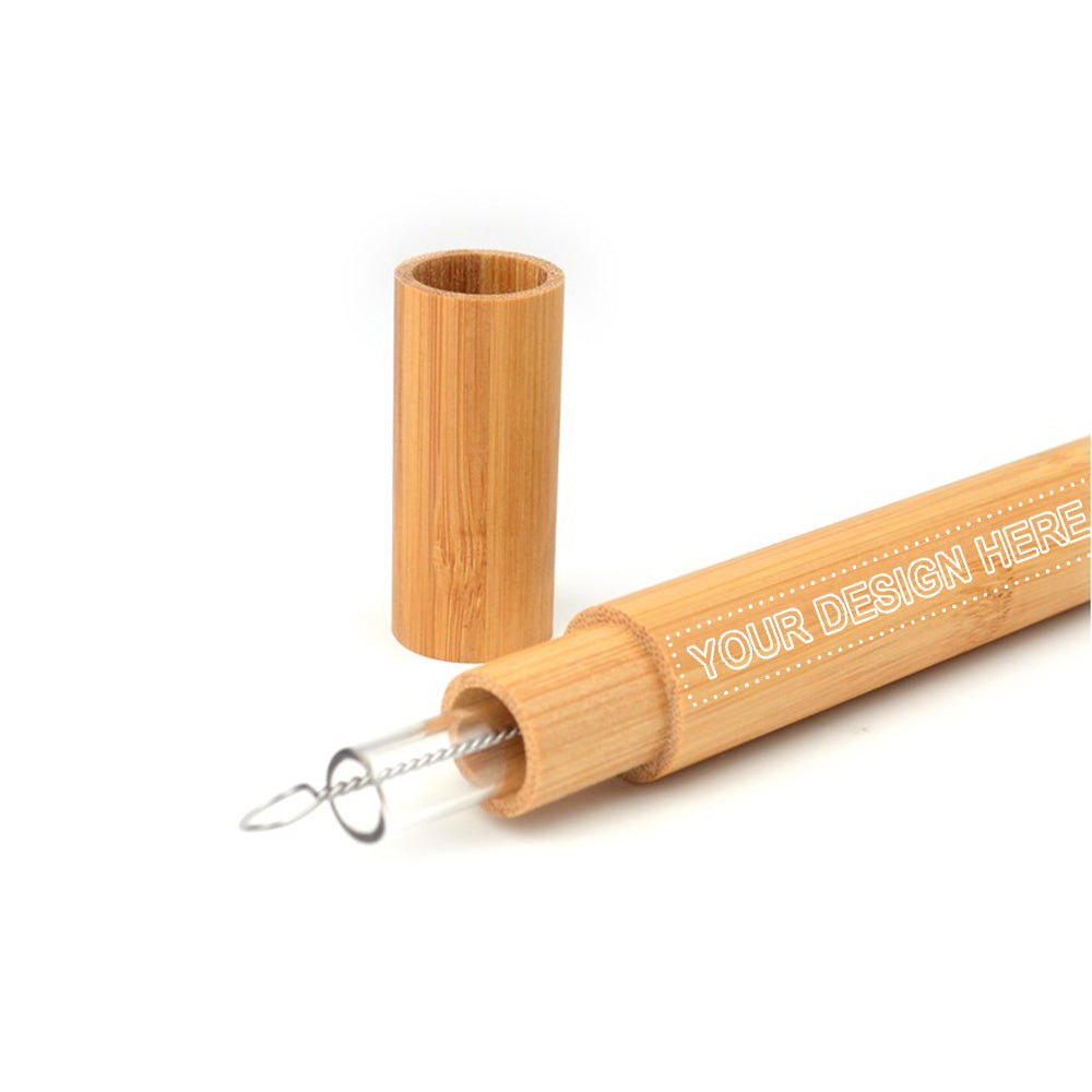 Reusable Glass Straw Kit in glass.