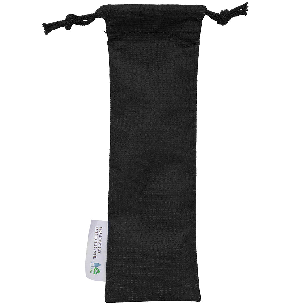 Bamboo Utensils with RPET Pouch in black.
