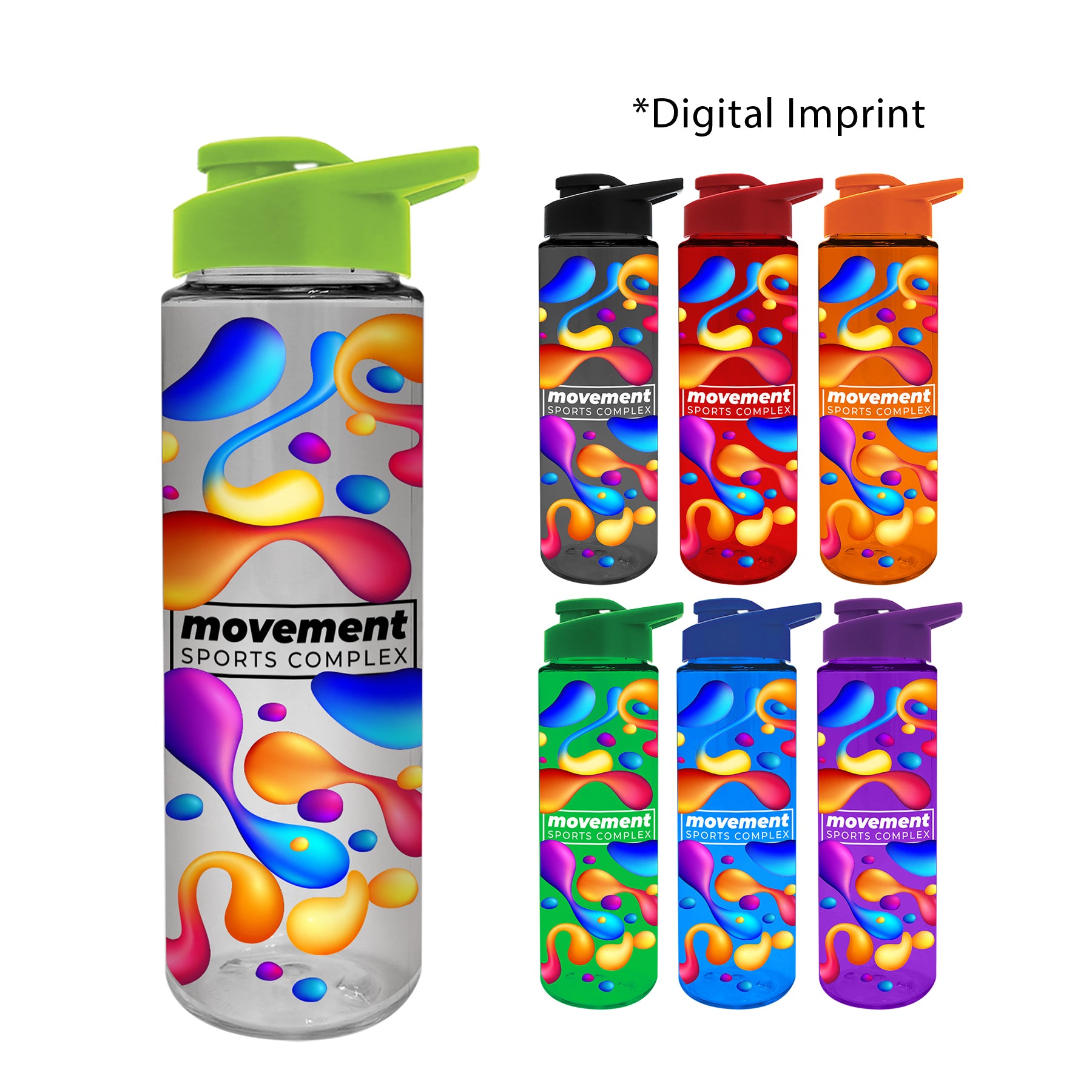 The Freedom Bottle - 28 oz. Tritan Renew bottle with Drink Through Lid with digital imprint.
