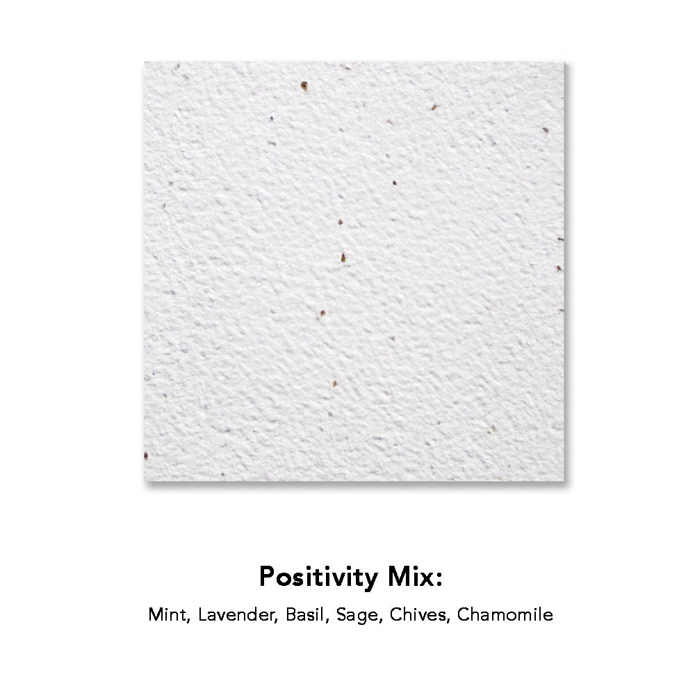 Customizable Square Seeded Paper Coaster - Made in the USA- positivity.