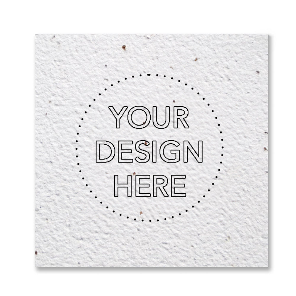 Customizable Square Seeded Paper Coaster - Made in the USA