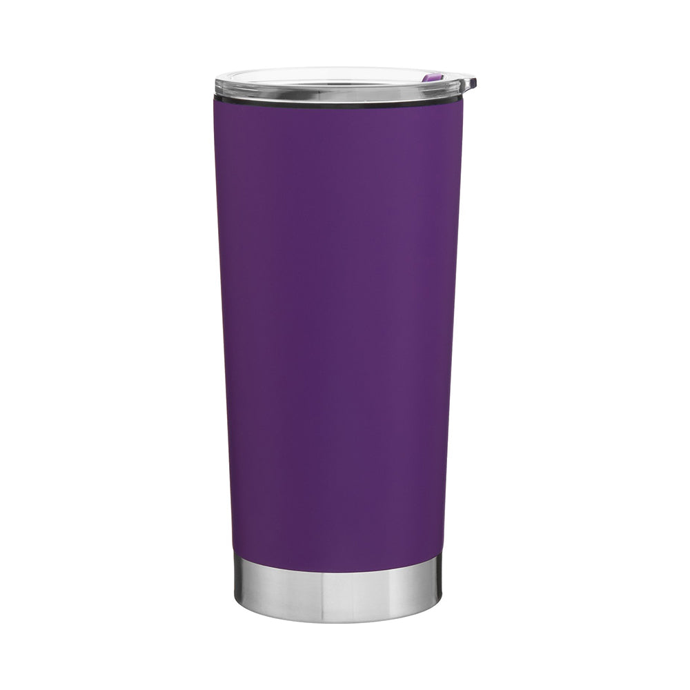 Customized h2go® 20 oz Fargo Recycled Stainless Steel Tumbler in purple.