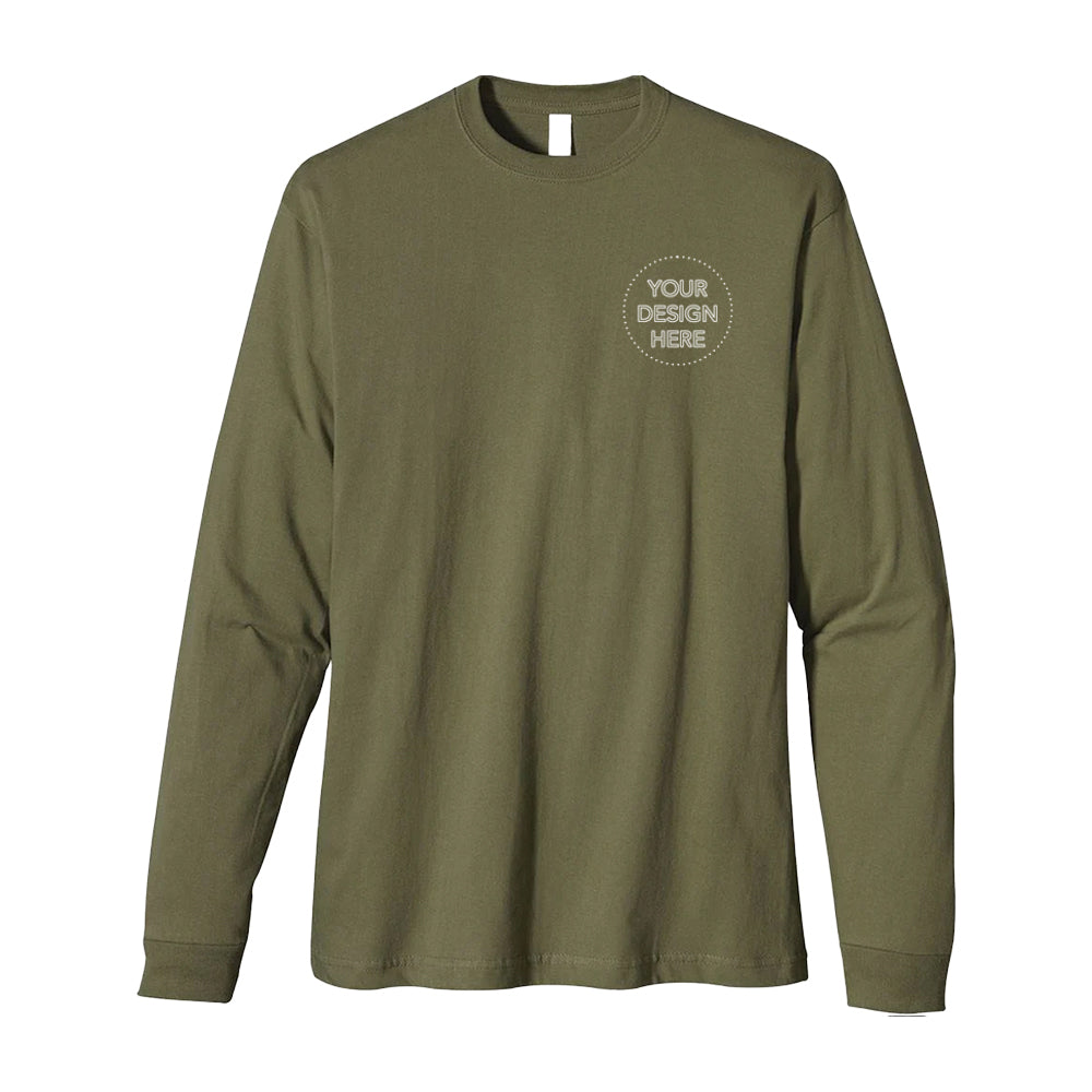 Customizable Econscious Organic Cotton Men's Long Sleeve T-Shirt with custom branding.