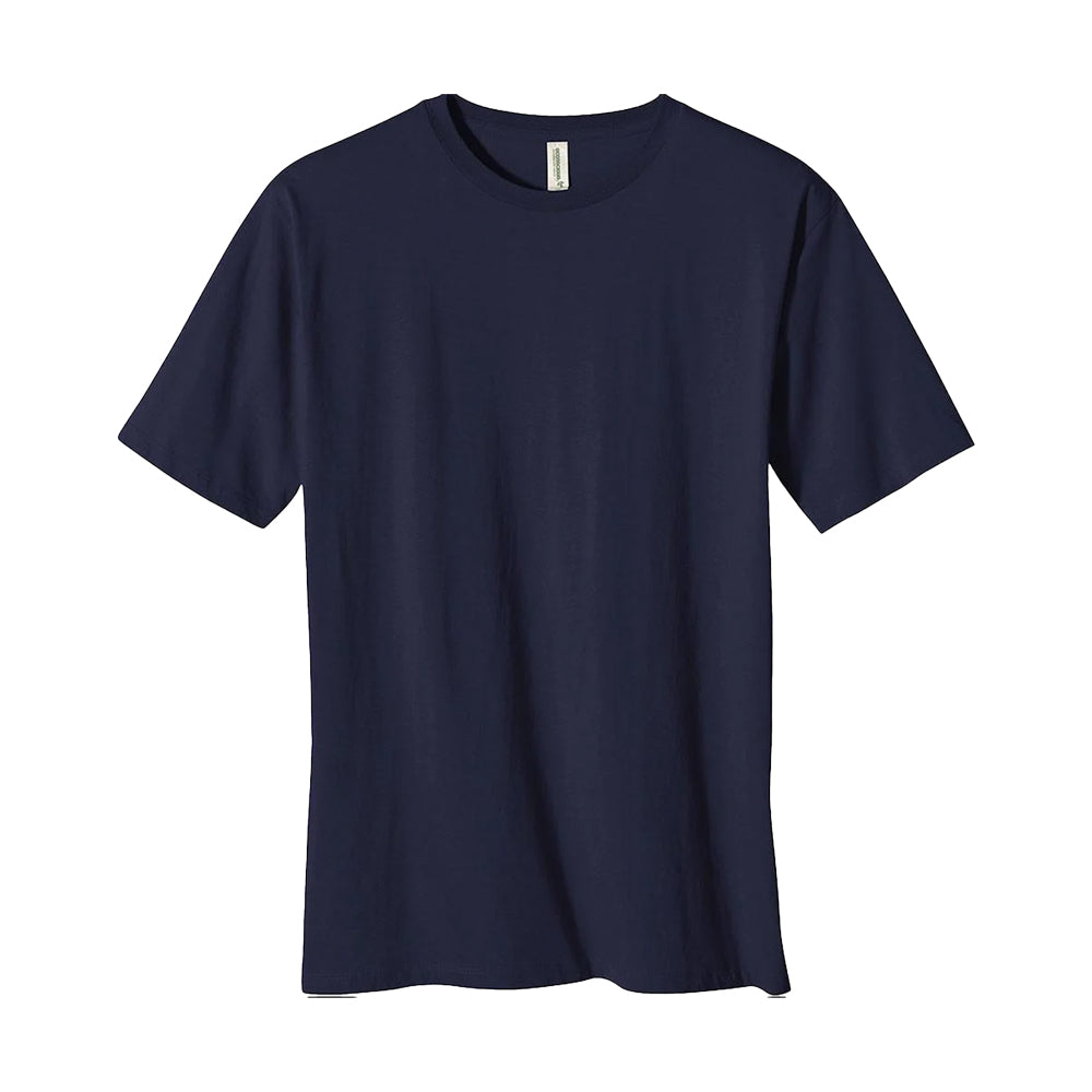 Customizable Econscious Organic Cotton Mens Short-Sleeve T-Shirt in navy.