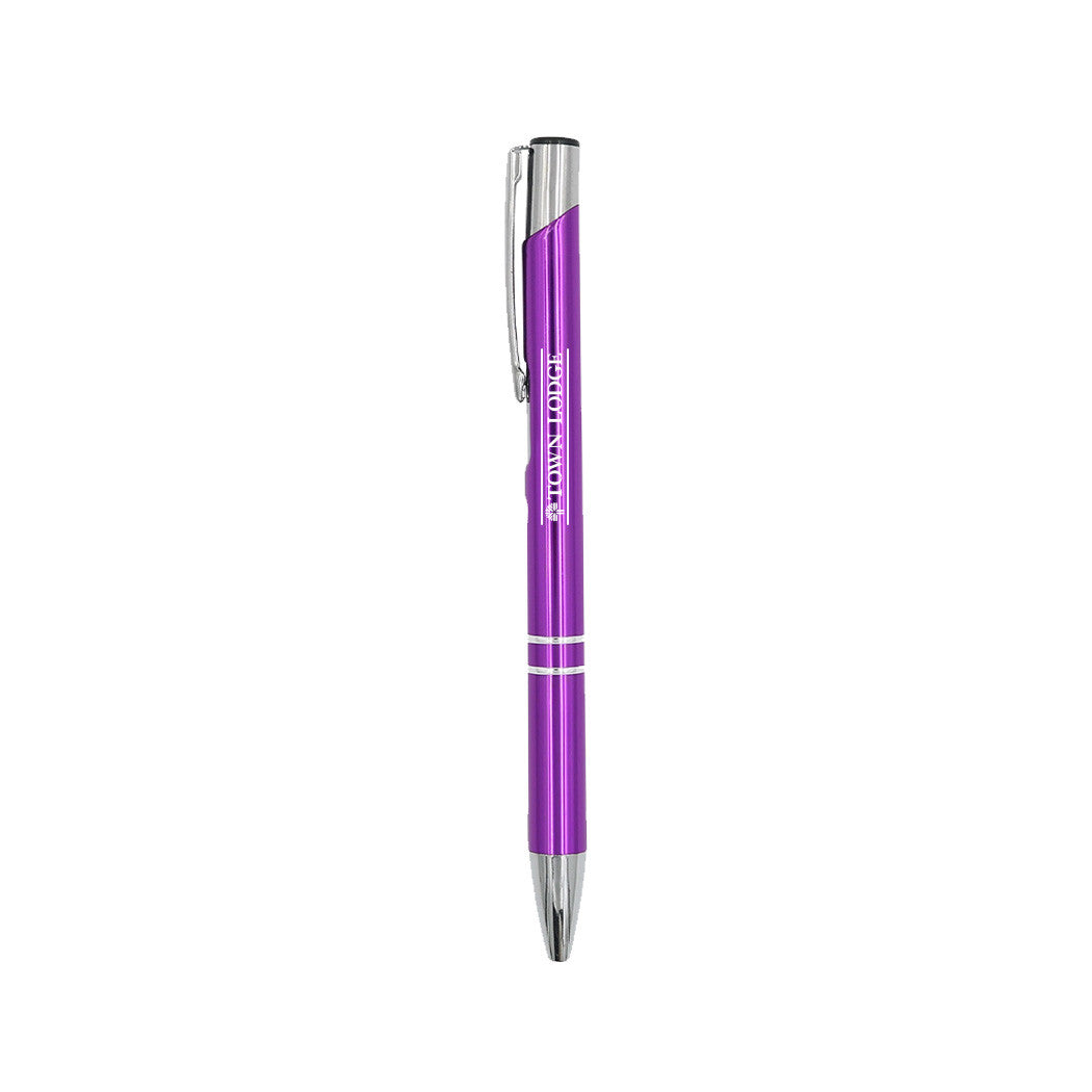 Customizable edge glisten click action pencil in purple.