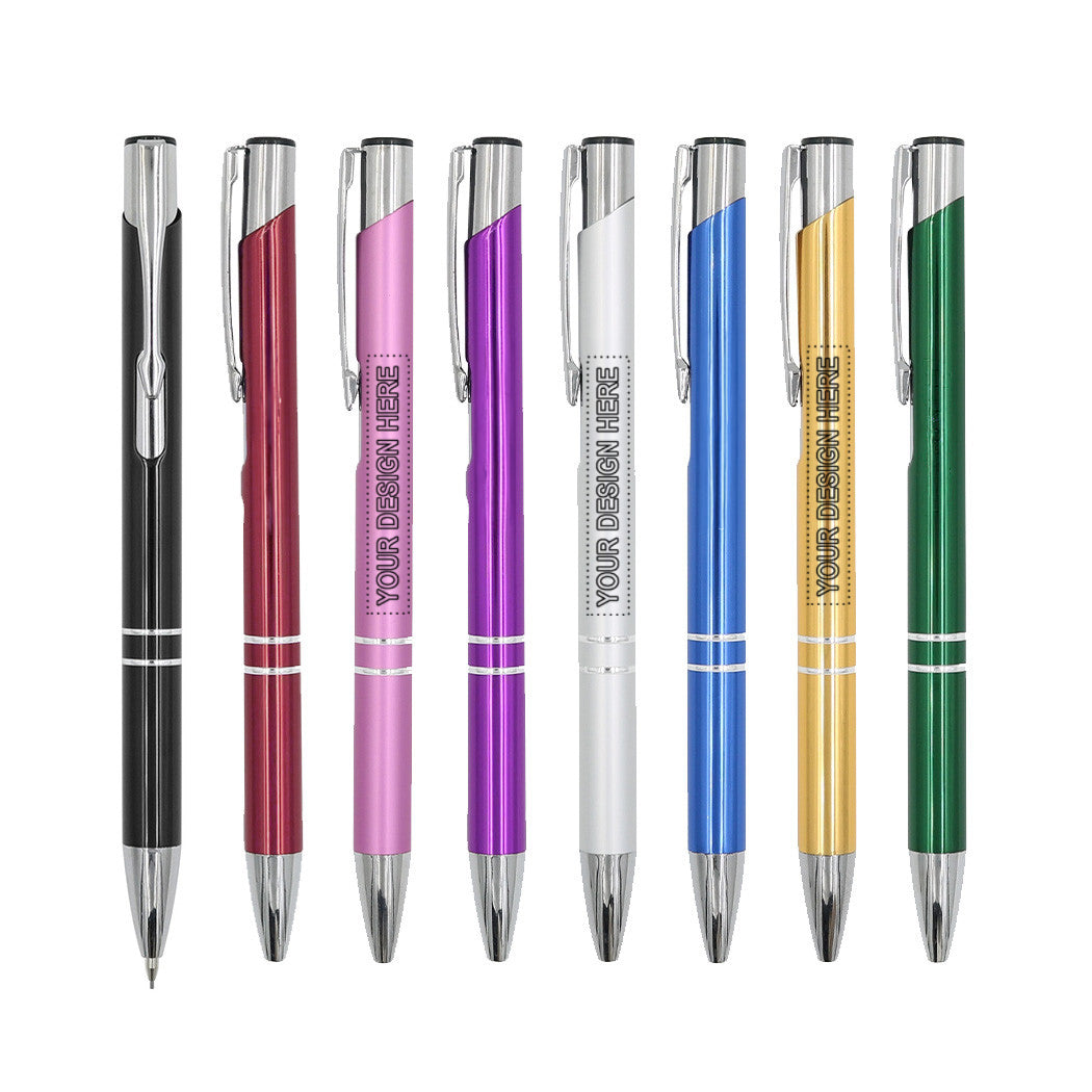 Customizable edge glisten click action pencil in multiple colors.