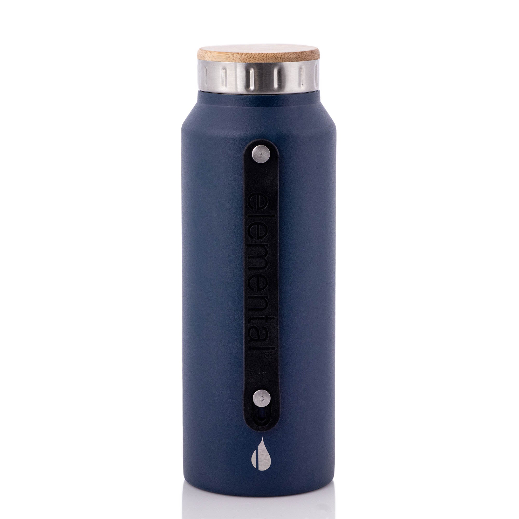Customizable Elemental® 32 oz Insulated Stainless Steel Bottle in navy