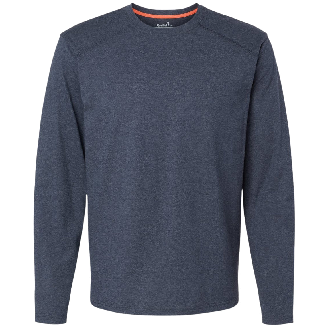 Customizable kastlfel recycledsoft long sleeve shirt in midnight blue.