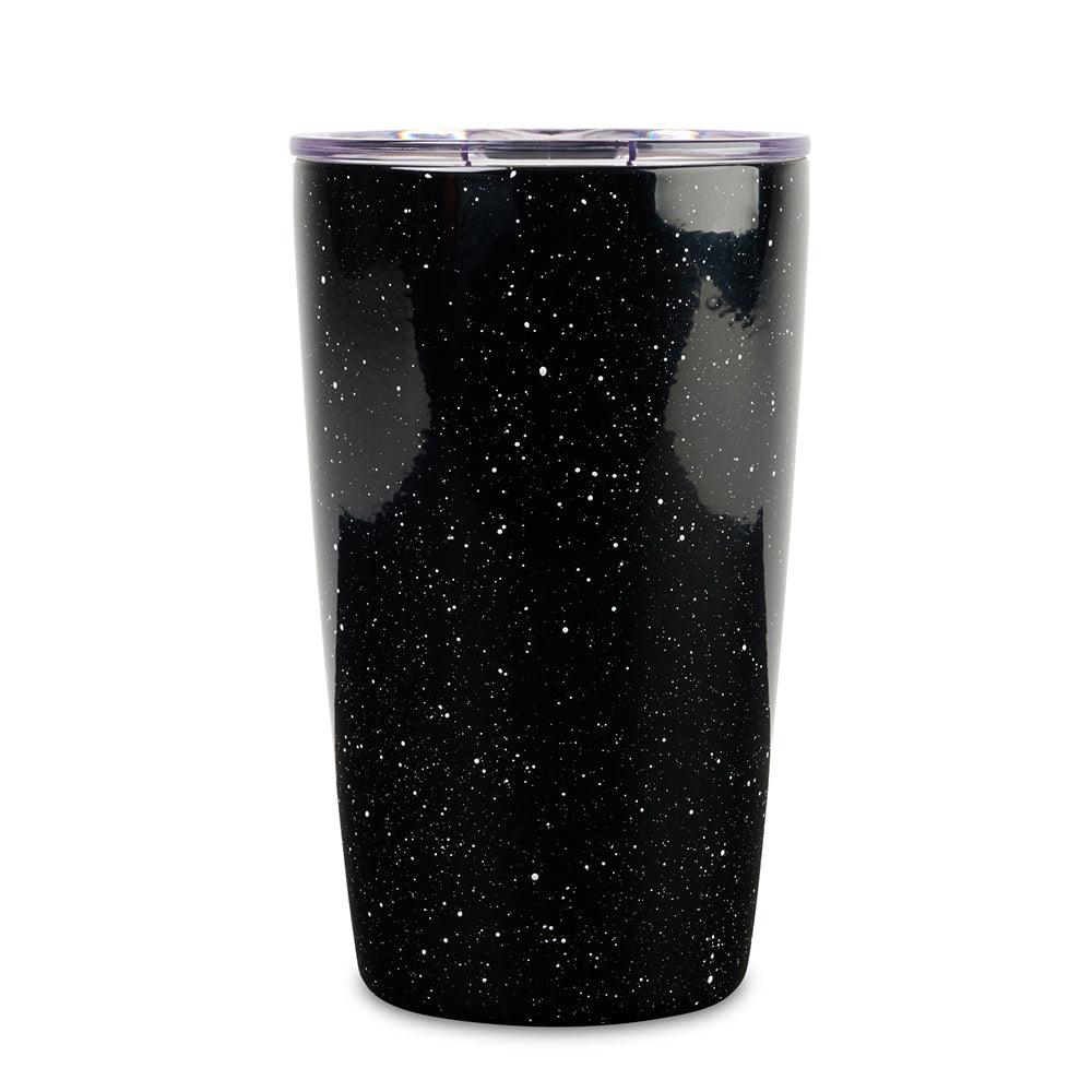 Customizable Miir stainless steel 12oz insulated tumbler in black speckle.