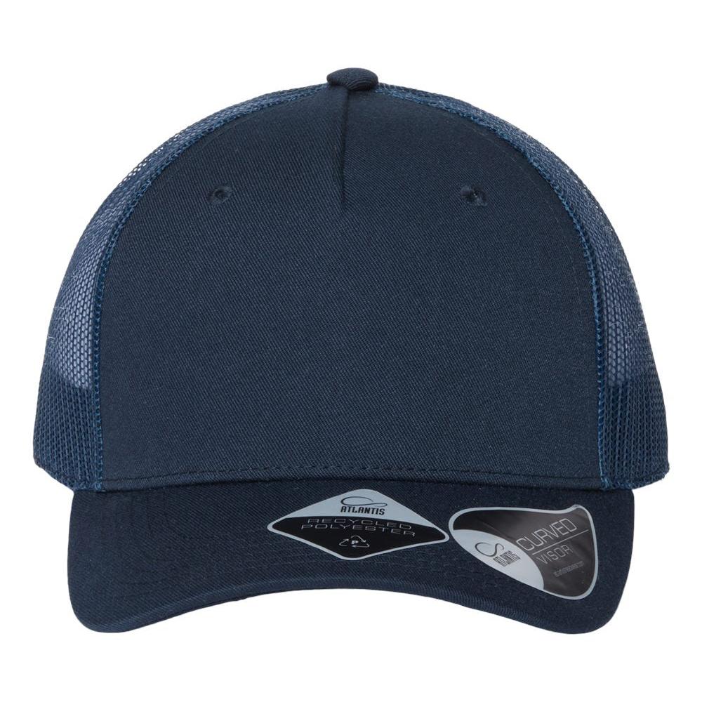 Customizable recycled polyester Atlantis truck hat in navy